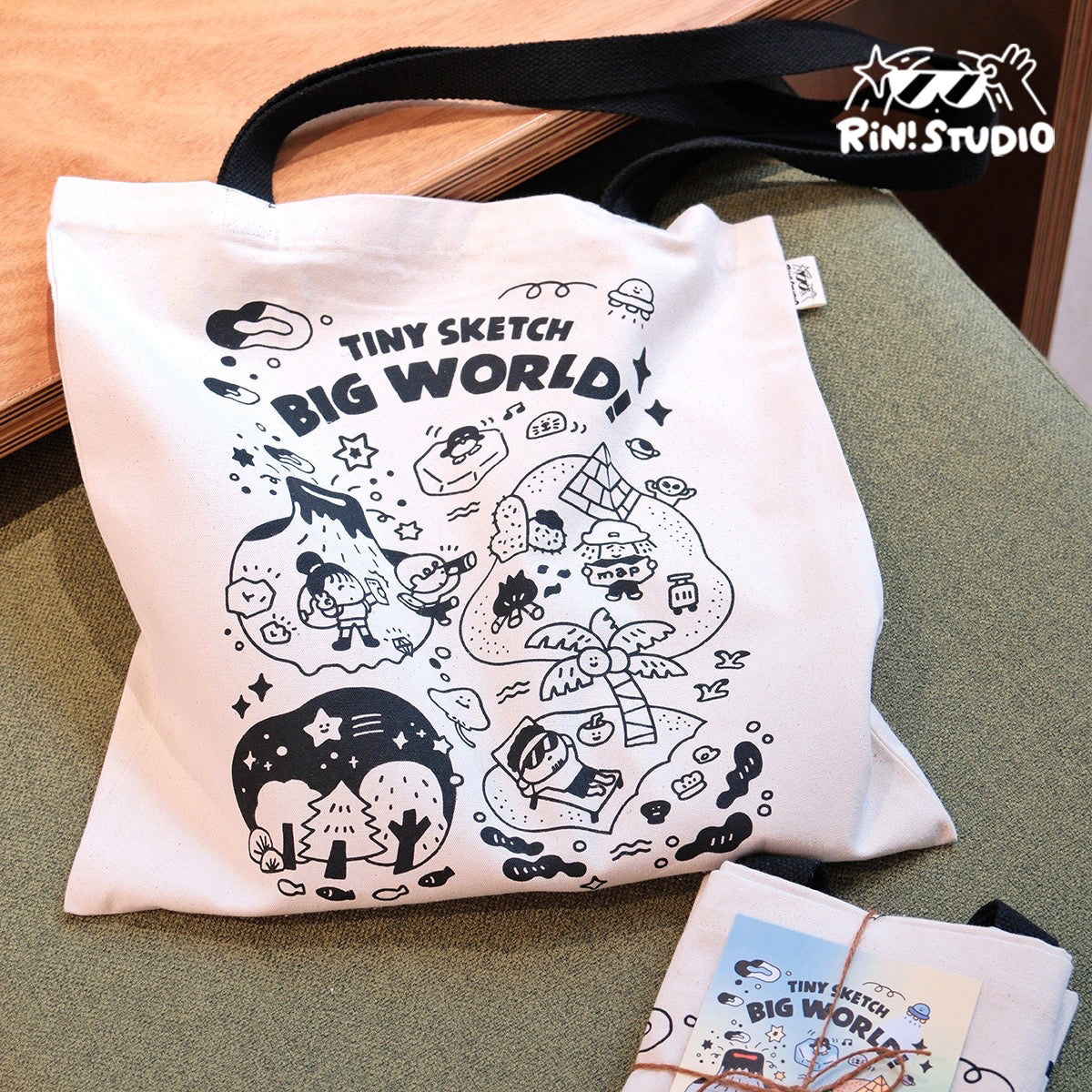 Hand-drawn Comic Canvas Bag