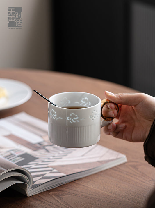 Auspicious Cloud Linglong Porcelain Coffee Cup