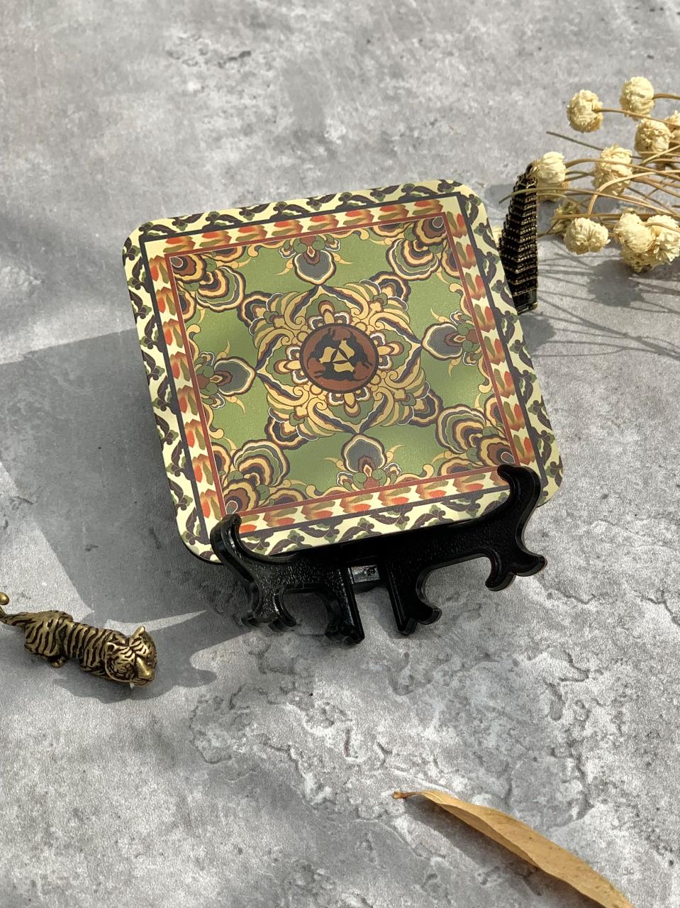 Hand-painted Stainless Steel Coaster