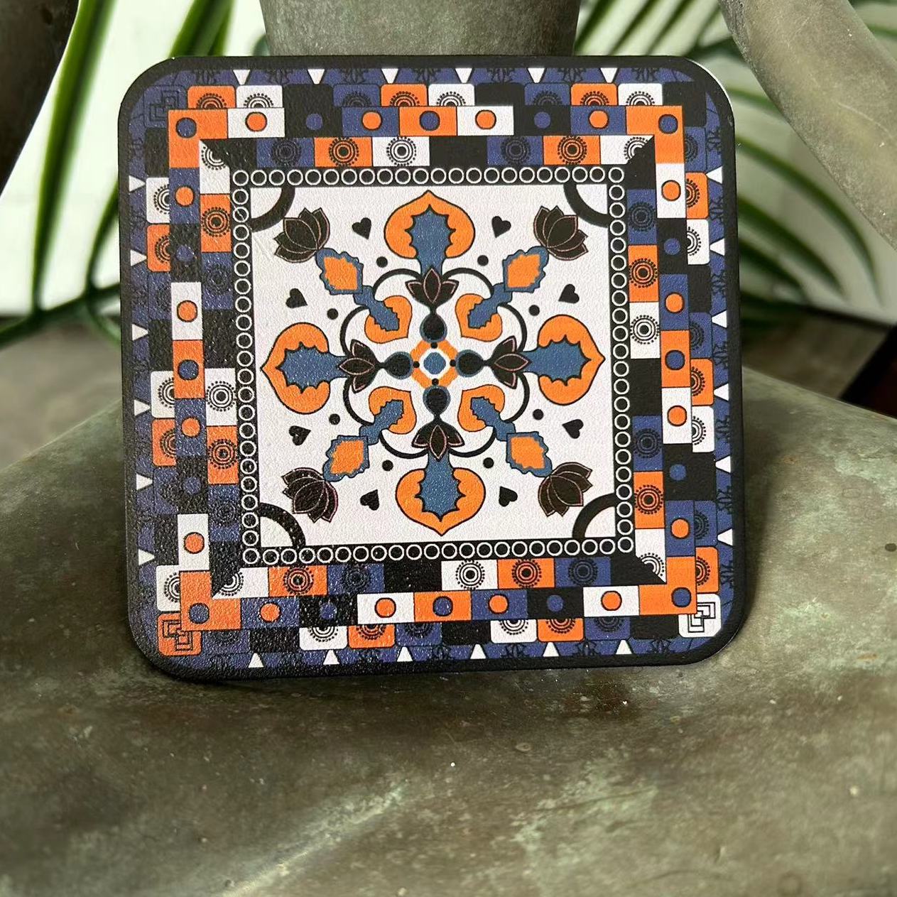 Hand-painted Stainless Steel Coaster