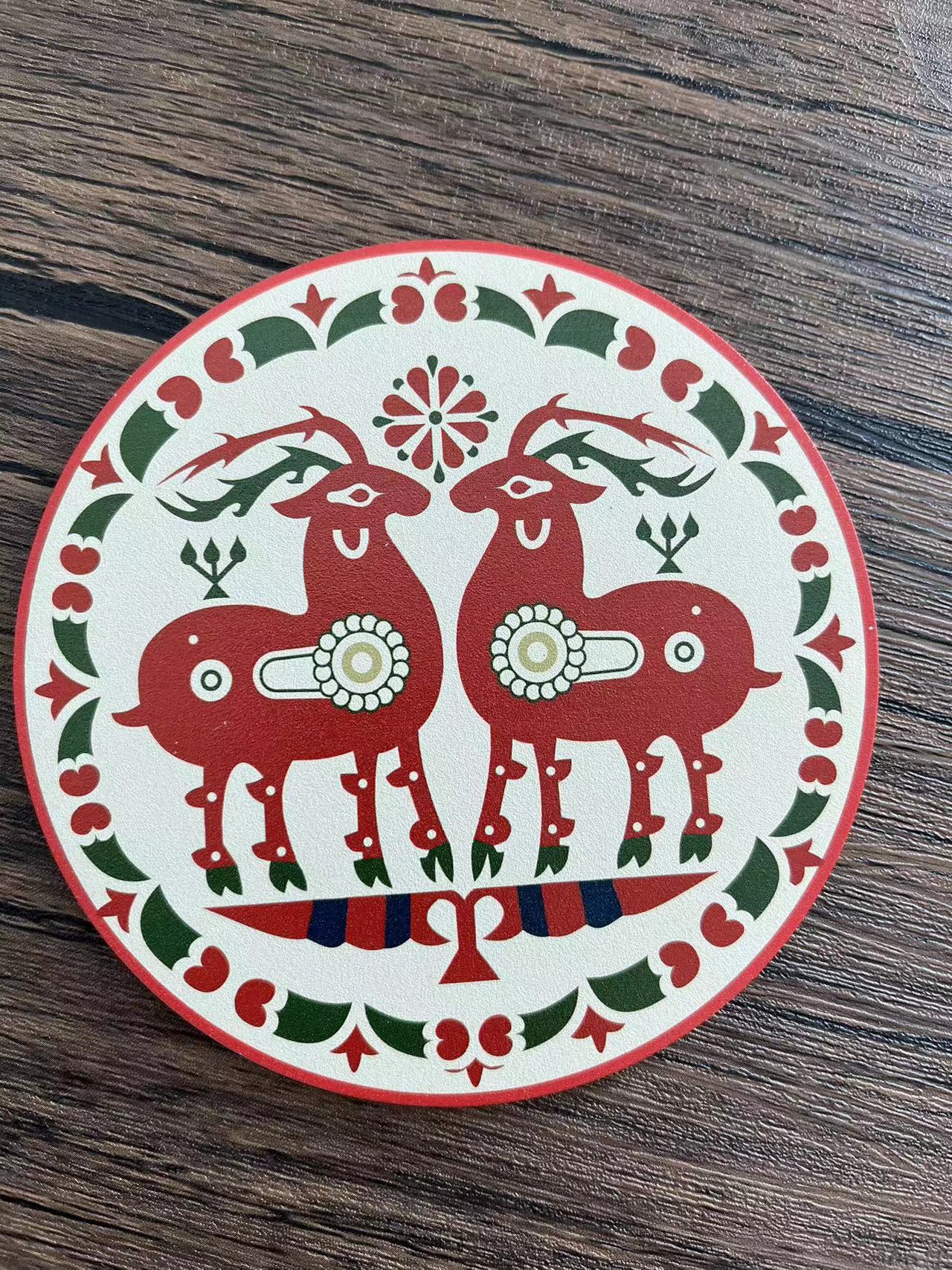 Hand-painted Stainless Steel Coaster