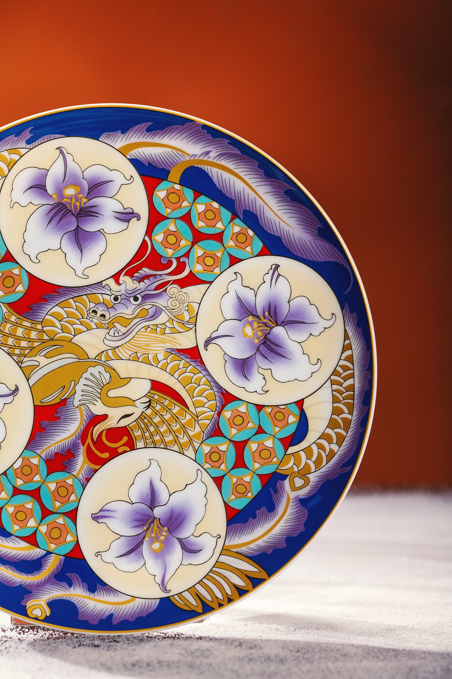 "Dragon and Phoenix Harmony"Porcelain Decorative Plate