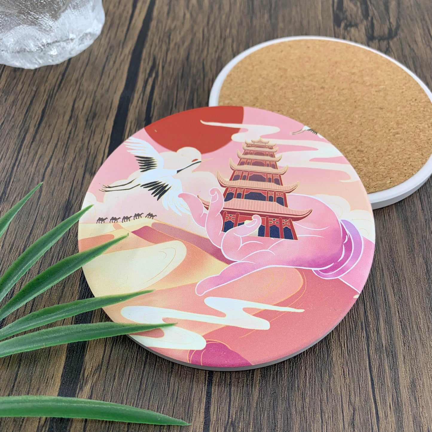 Hand-painted Ceramic Coasters