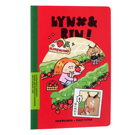 Strawberry Picking B6 Blank Notebook