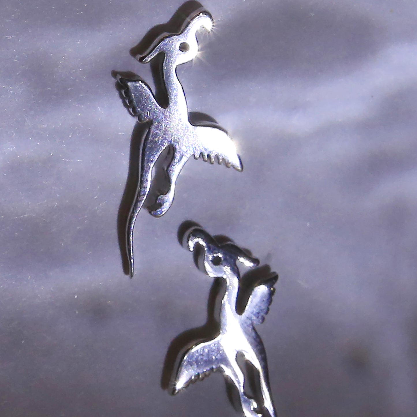 Boucles d'oreilles à tige en forme d'oiseau