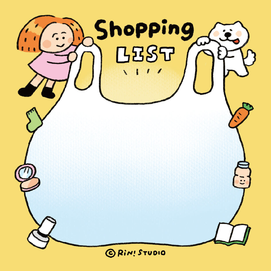 Square Sticky Notes - Shopping List