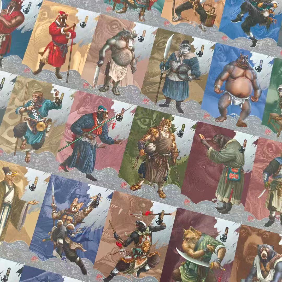 Animal Water Margin Cards（A set of 108 cards）