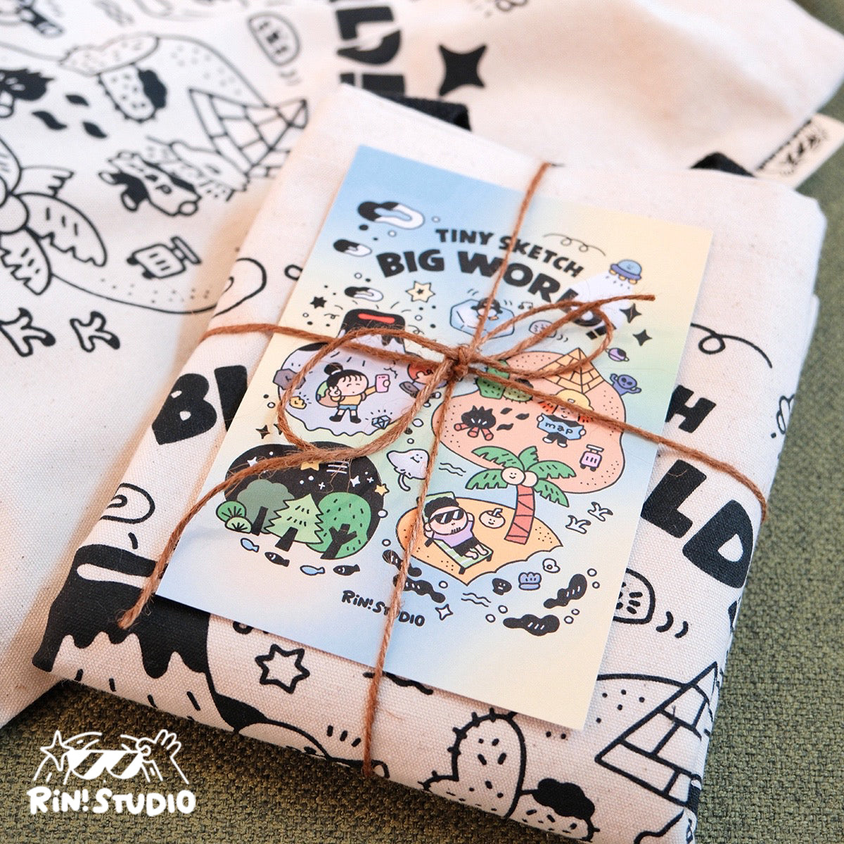 Hand-drawn Comic Canvas Bag