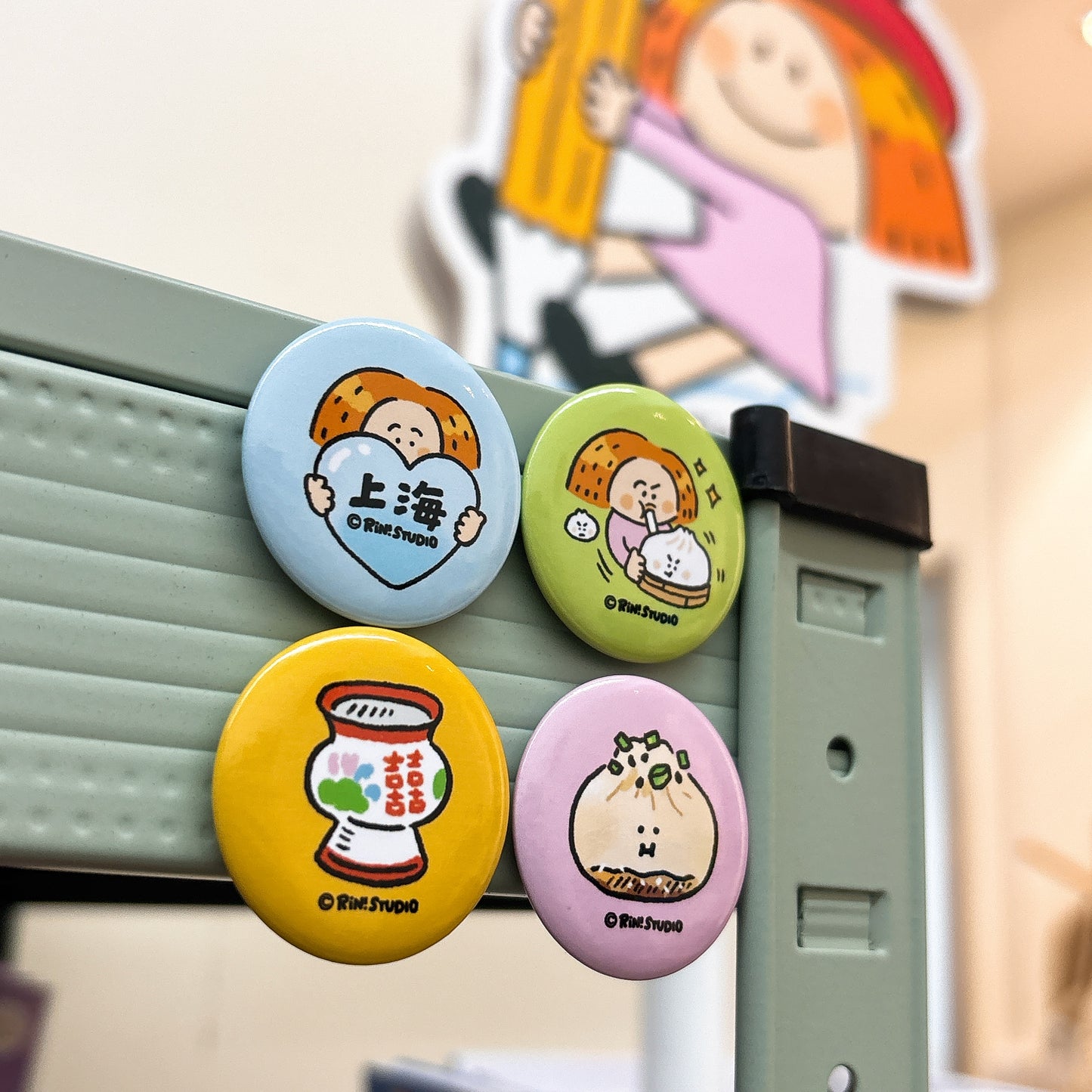 Shanghai City Badge Fridge Magnet