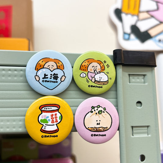 Shanghai City Badge Fridge Magnet