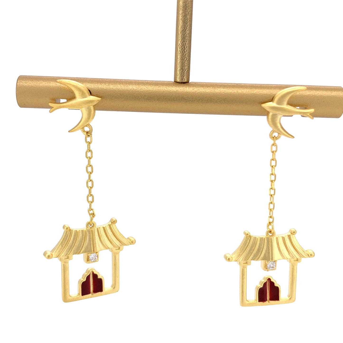 Guardian of Ancient Architecture - Swallow Ear Earrings