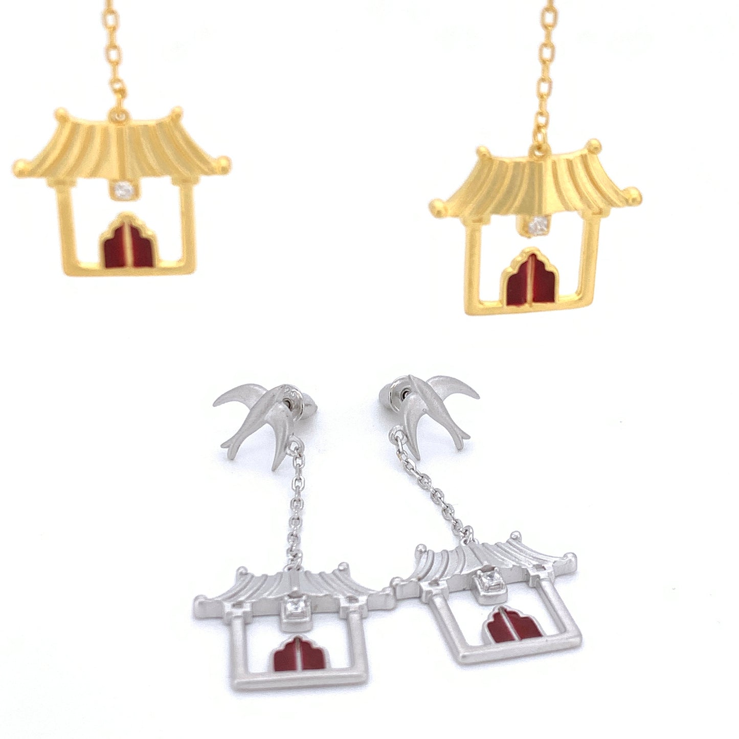 Guardian of Ancient Architecture - Swallow Ear Earrings