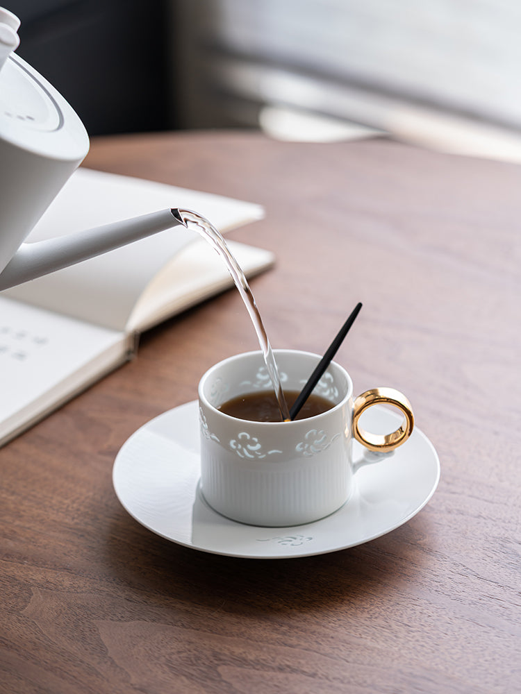 Auspicious Cloud Linglong Porcelain Coffee Cup