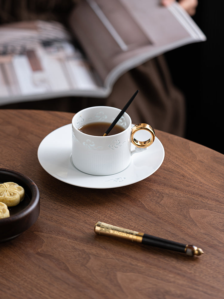 Auspicious Cloud Linglong Porcelain Coffee Cup