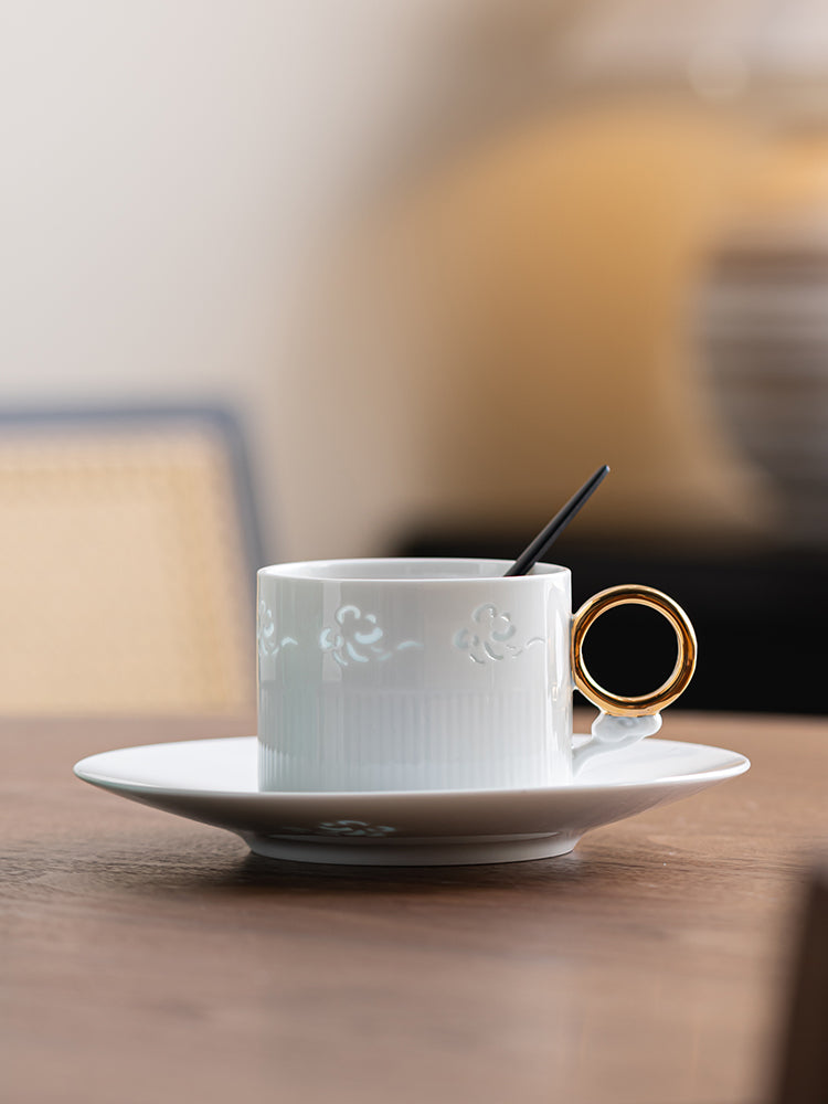 Auspicious Cloud Linglong Porcelain Coffee Cup